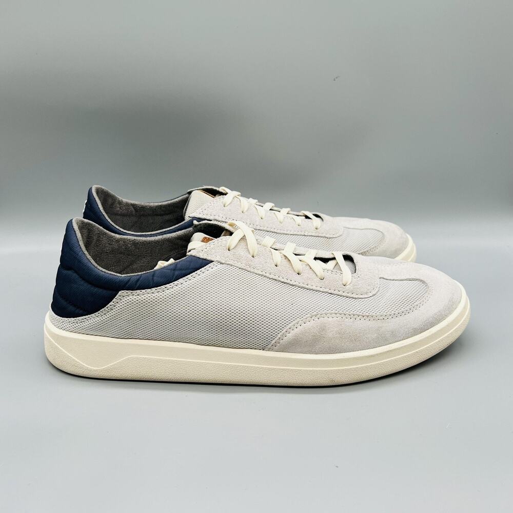 OluKai Shoes Mens 13 Gray Suede Mesh Punini Low Top Casual Sneakers Comfort